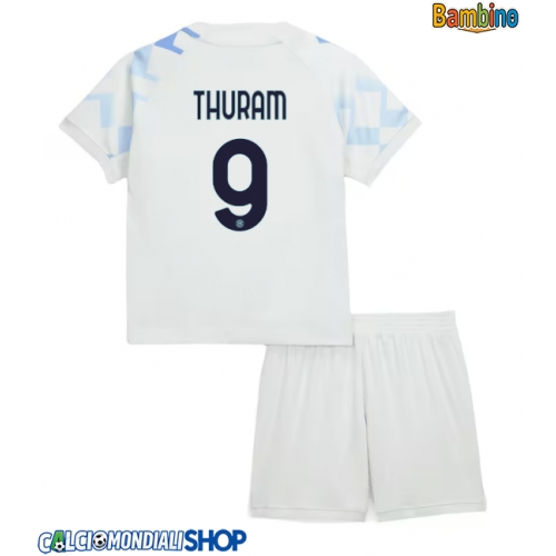 Maglie da calcio Inter Milan Marcus Thuram #9 Seconda Maglia Bambino 2025-26 Manica Corta + Pantaloni corti)